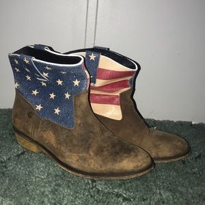 American flag pattern cowgirl boots